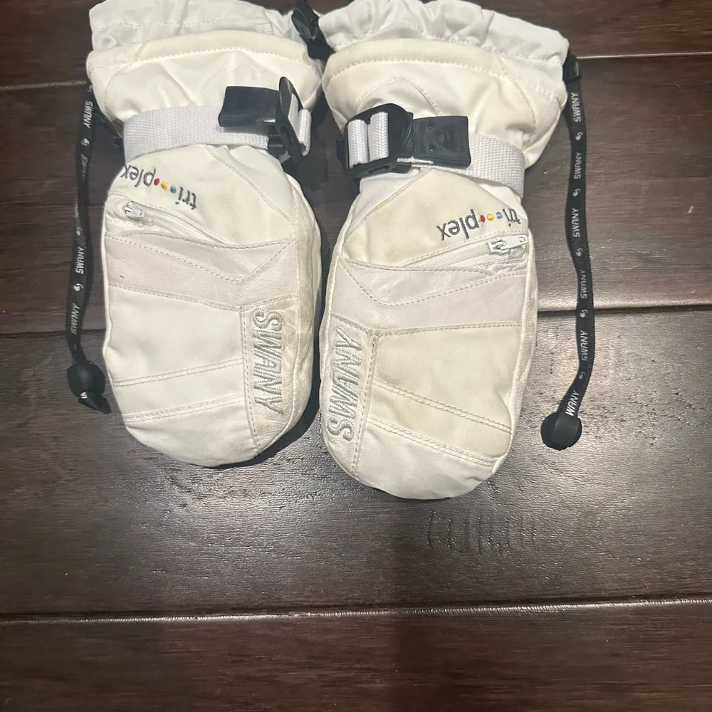 SWANY White Kids Mittens